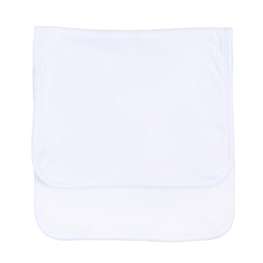 Solid White Essentials Burp Cloth